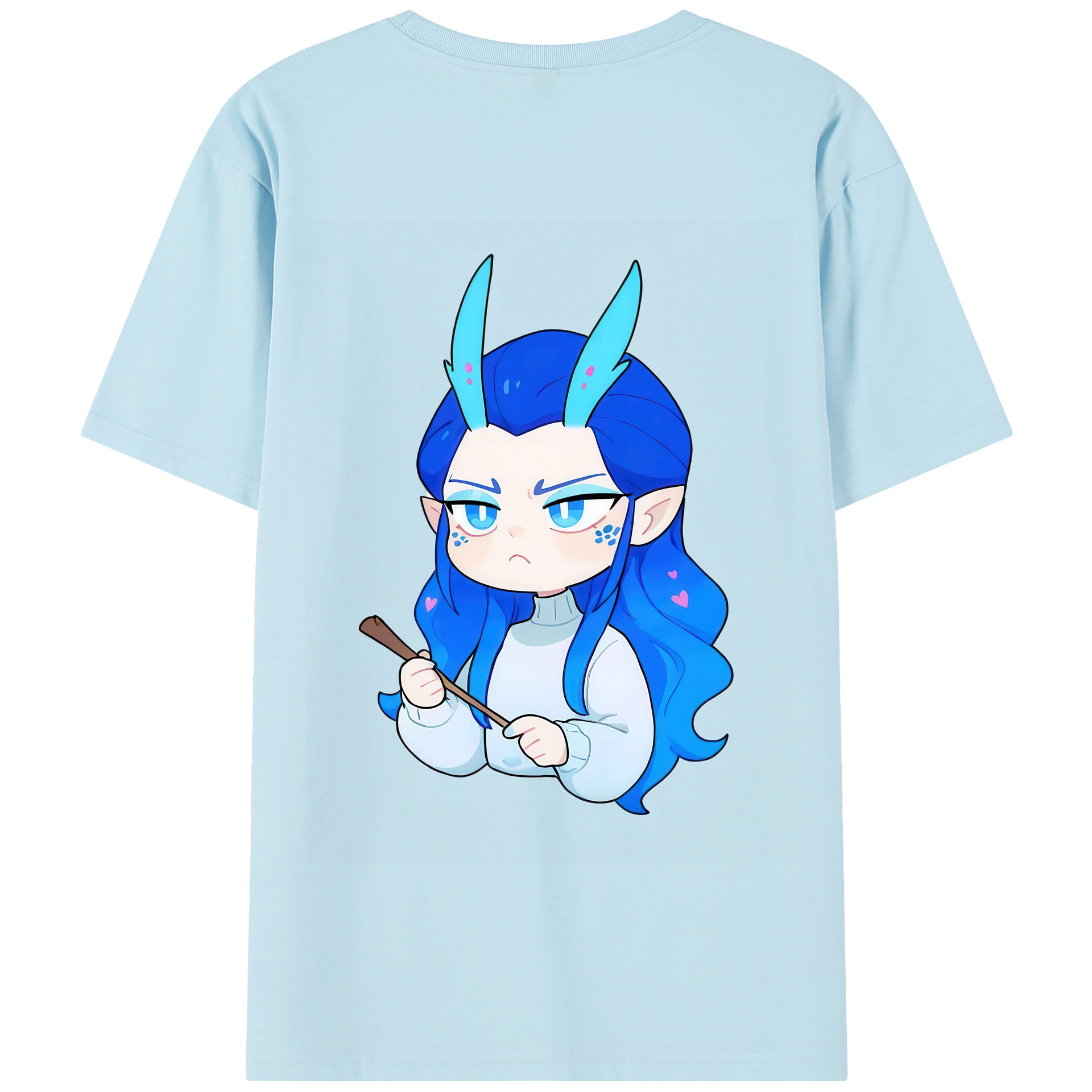 （画像用） Ne Zha 2 ナタ 魔童の大暴れ 綿100％半袖Tシャツ（背面プリント）